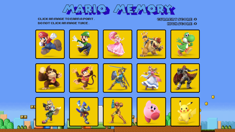Mario Memory Screenshot